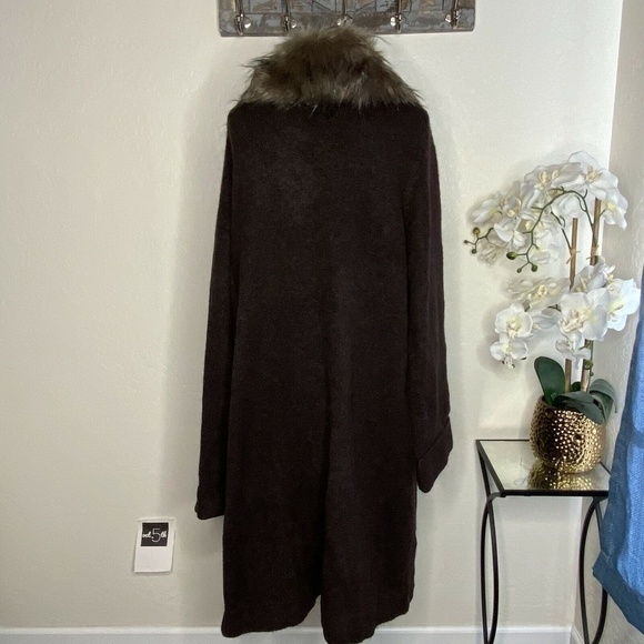 Soft Surroundings St. Moritz Sweater Coat In Brown - Picture 3 of 8